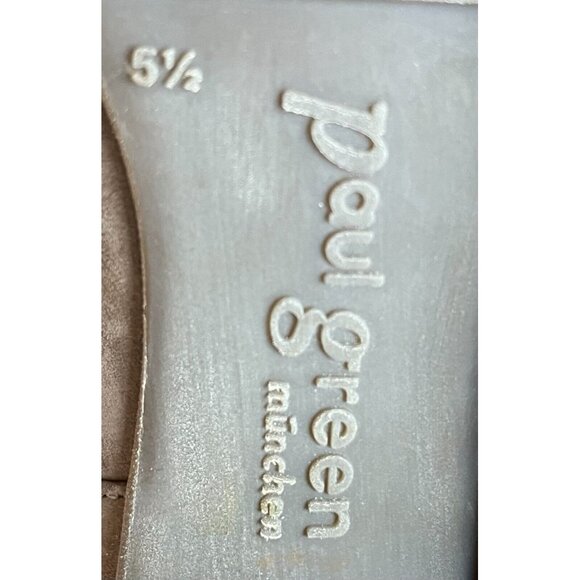 Paul Green Munchen Gray Leather Heels W/ Ankle Cuffs, Size 8 (US) 5.5 (UK) - Picture 10 of 11